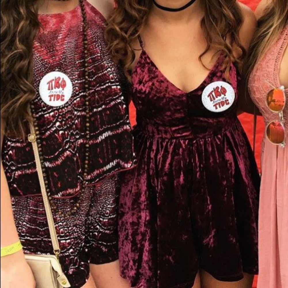 Red snakeskin print romper